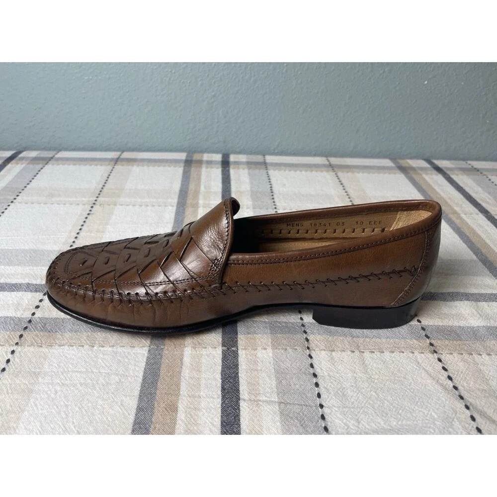 FLORSHEIM Weave “Bridgeport” Loafers Men’s Size 10.5 EEE Brown Style #18341